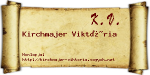 Kirchmajer Viktória névjegykártya