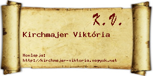 Kirchmajer Viktória névjegykártya